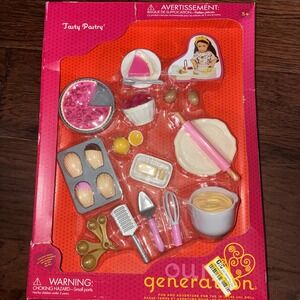 NEW Our Generation Tasty Pastry Dessert Play Food Baking Set for 18'' Doll NIB
